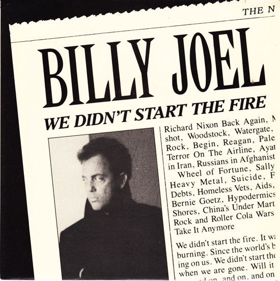 we didn't start the fire (7inch single)