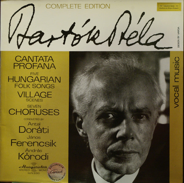 cantata profana   five hungarian folk songs   village scenes   seven choruses
