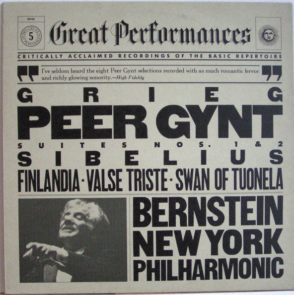 leonard bernstein, new york philharmonic - peer gynt suites no. 1 & 2 / valse triste, finlandia, the swan of tuonela