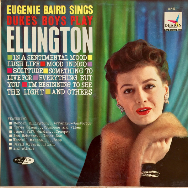 eugenie baird sings, duke’s boys play ellington