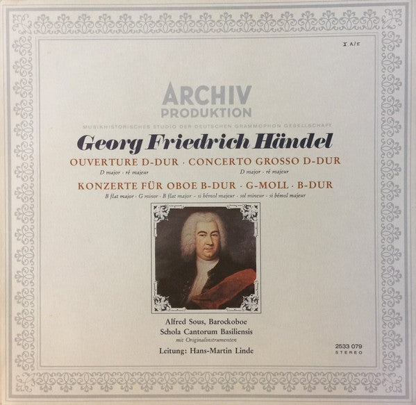 ouverture d-dur, concerto grosso d-dur, konzerte für oboe b-dur, g-moll, b-dur