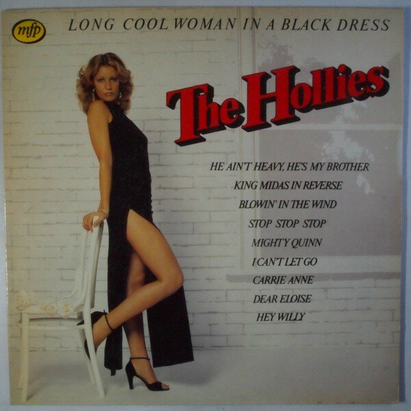 long cool woman in a black dress