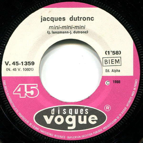 mini-mini-mini / et moi, et moi, et moi (7inch single)