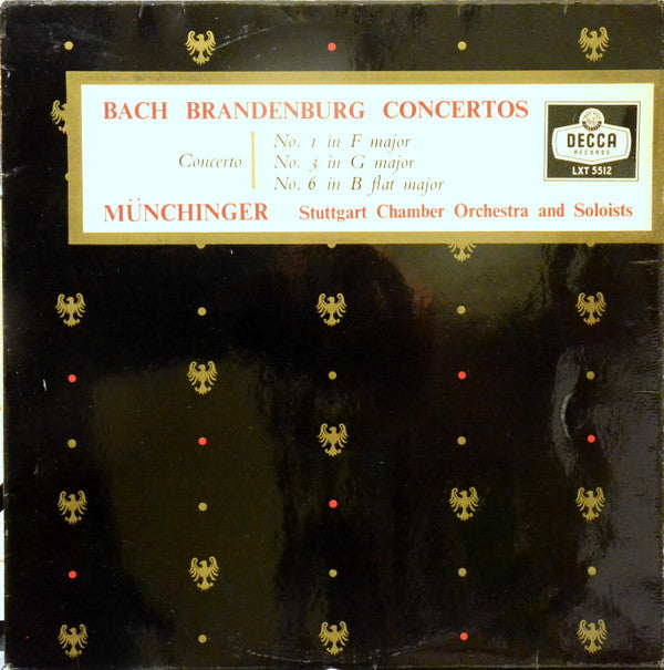karl münchinger conducting stuttgarter kammerorchester - brandenburg concertos nos. 1, 3 & 6