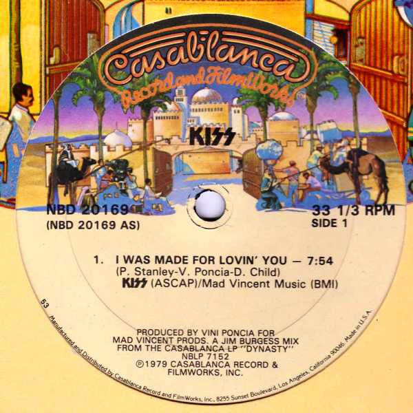 i was made for lovin' you (12")