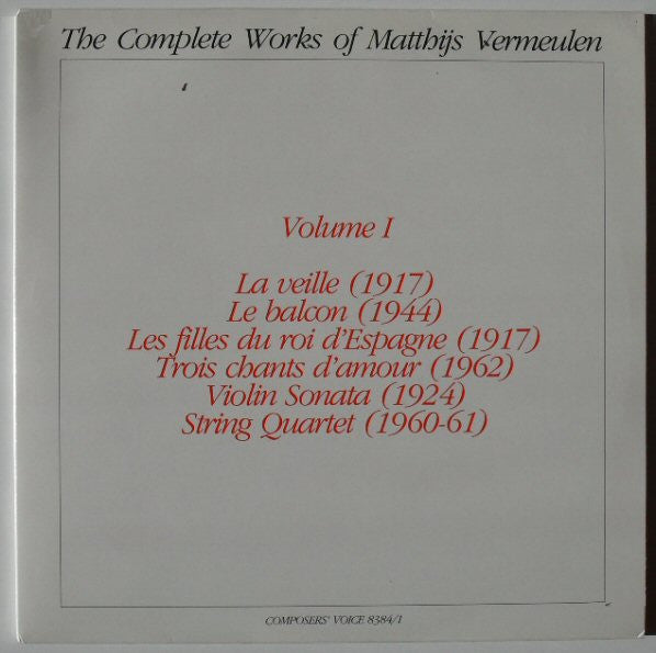 the complete works of matthijs vermeulen - volume i