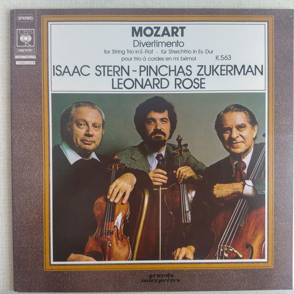 divertimento for string trio in e-flat, k. 563