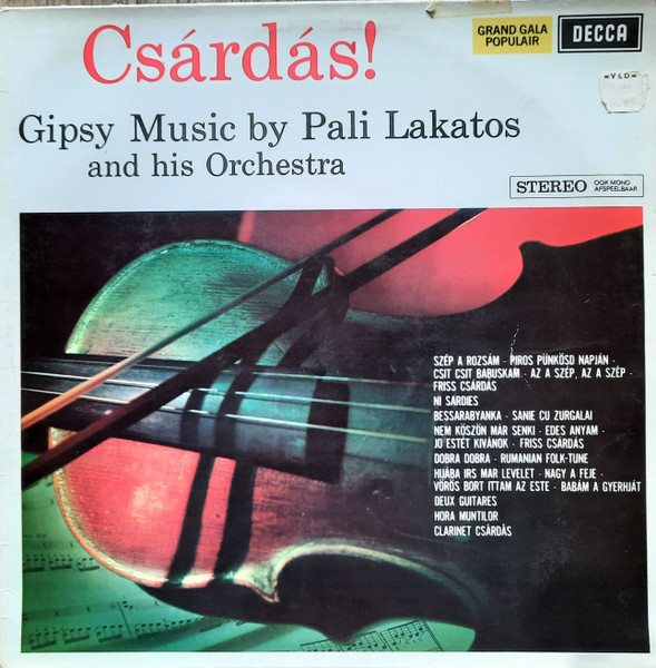 csárdás! gipsy music by pali lakatos and his orchestra