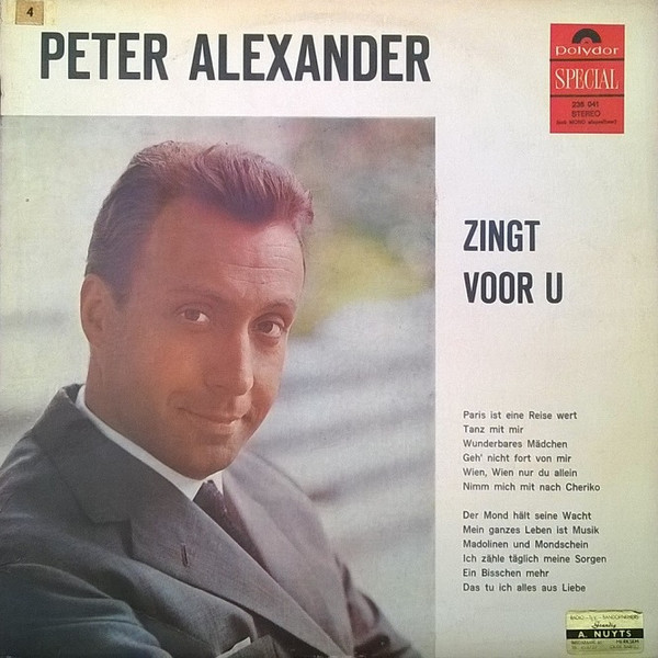 peter alexander zingt voor u