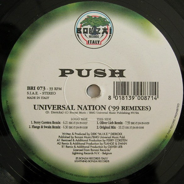 universal nation ('99 remixes-12inch maxi)