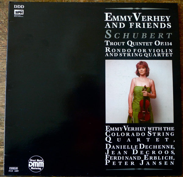 emmy verhey with the colorado string quartet, danielle dechenne, jean decroos, ferdinand erblich, peter jansen - trout quintet, op. 114 / rondo for violin and string quartet