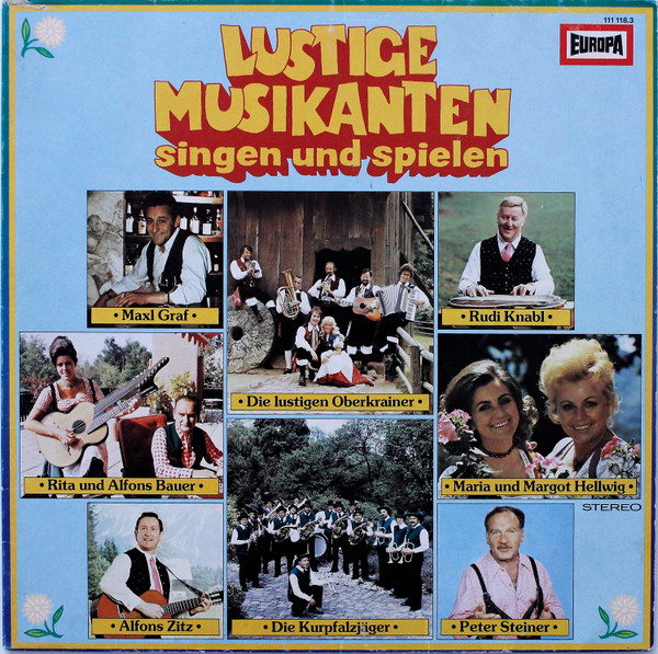 lustige musikanten singen und spielen