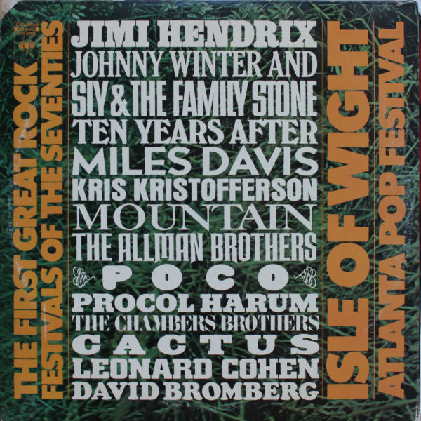 the first great rock festivals of the seventies - isle of wight   atlanta pop festival